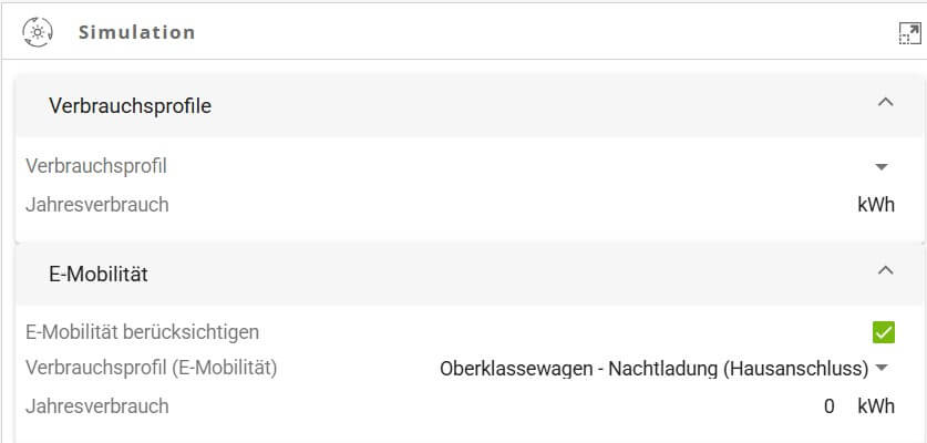 Elektrofahrzeugprofil